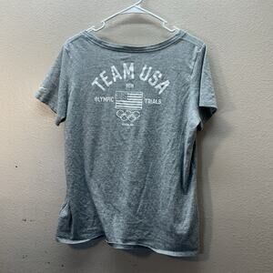 Nike Team USA Olympic Trials‎ 2016 T-Shirt Gray Crewneck Eugene Oregon Tee Women
